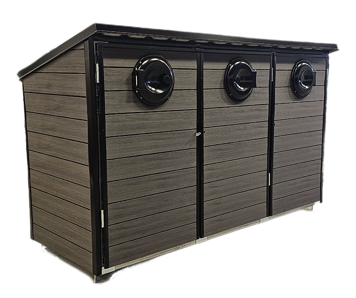 Bin enclosures for source separation in composite material