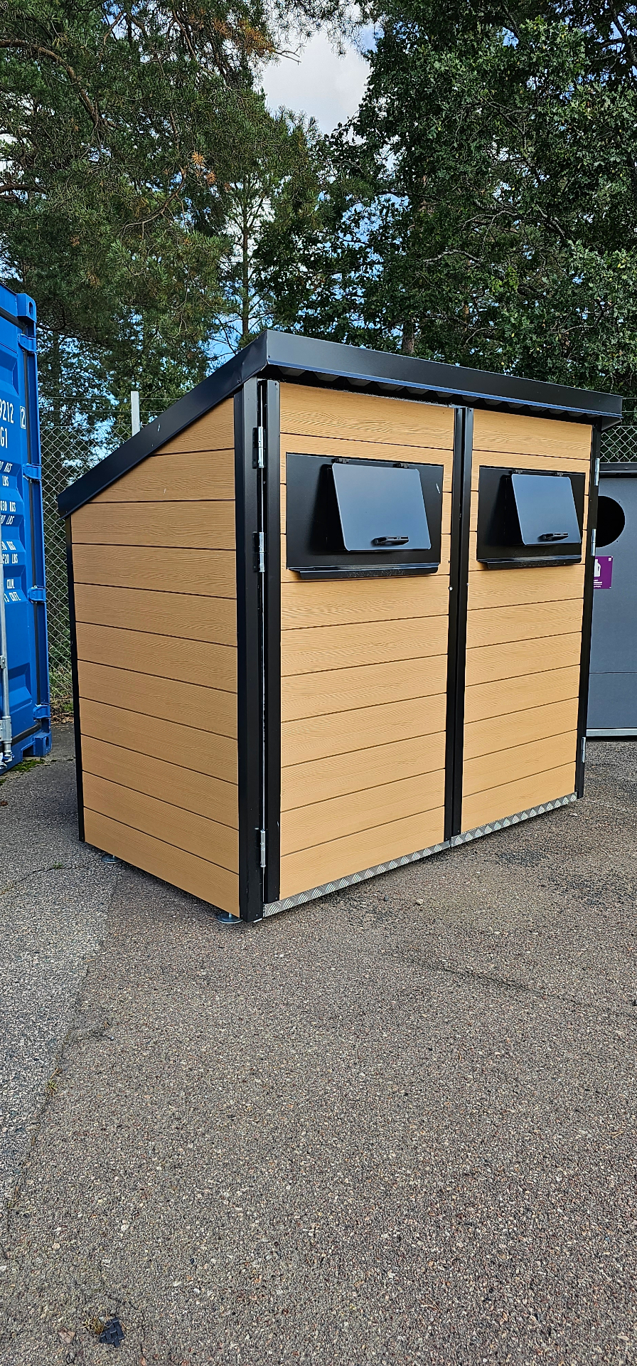 Installed bin enclosure at customer site